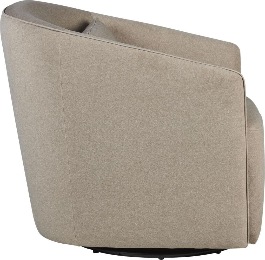 Sedia Girevole e Scorrevole Quax Gomi - Mohair Latte - 3