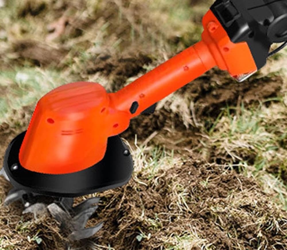 COLTIVATORE ELETTRICO PORTATILE A BATTERIA ALTA POTENZA VELOCITÀ 235RPM MOTOZAPPA GIARDINO - 13
