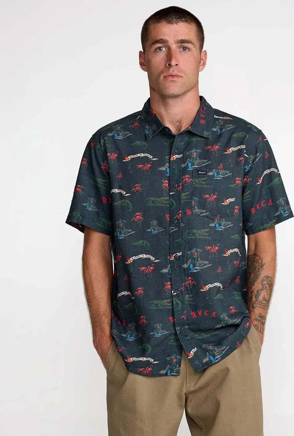 Camicia Manica Corta Rvca Reception - 3
