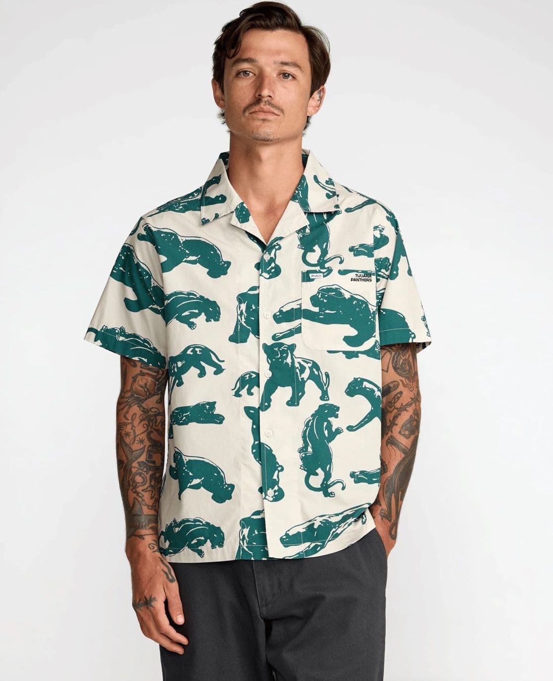 Camicia Manica Corta Rvca TJP All Over - 5