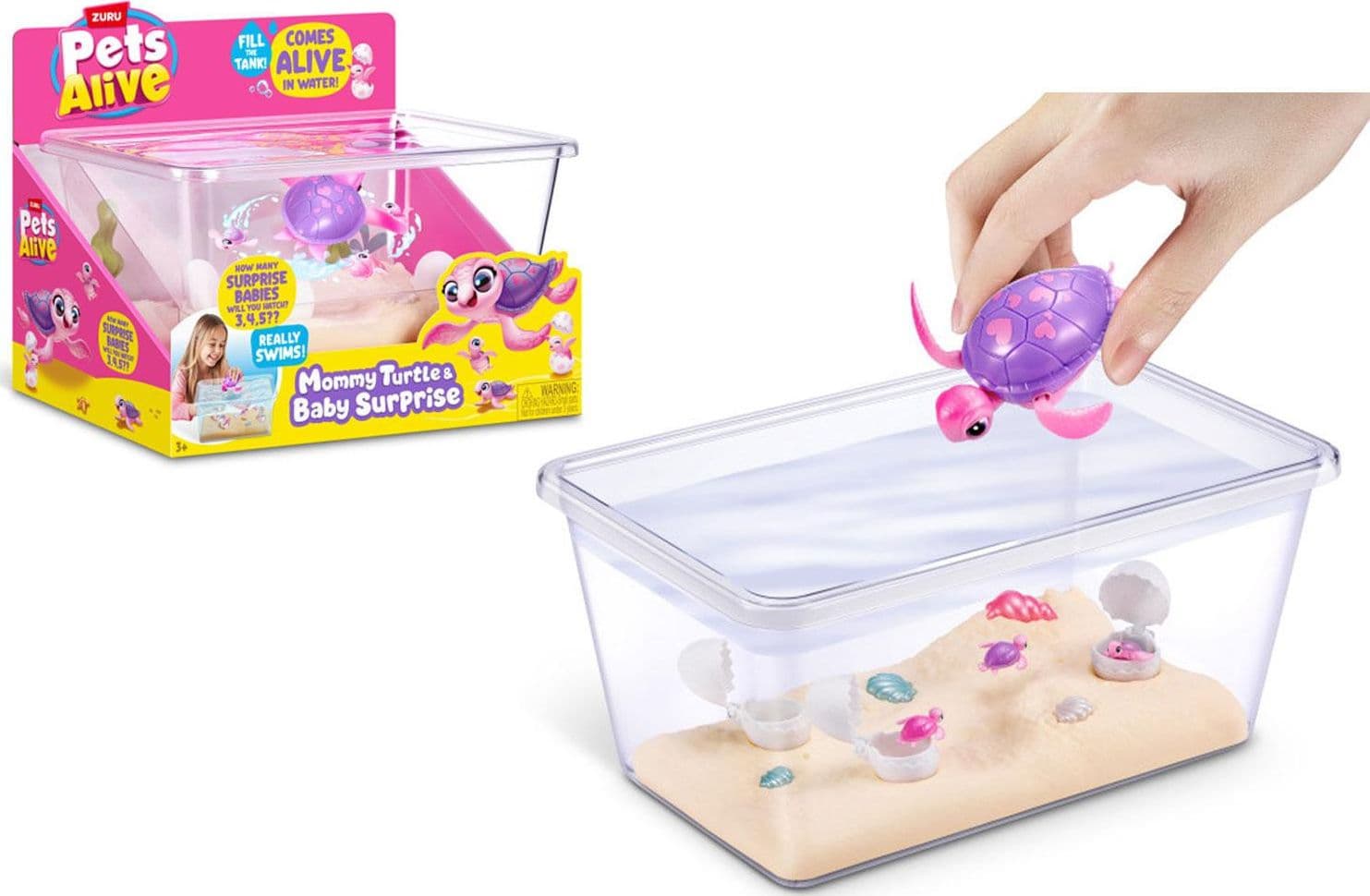 Mama Turtle e Baby Surprise Playset Pet Alive - 2