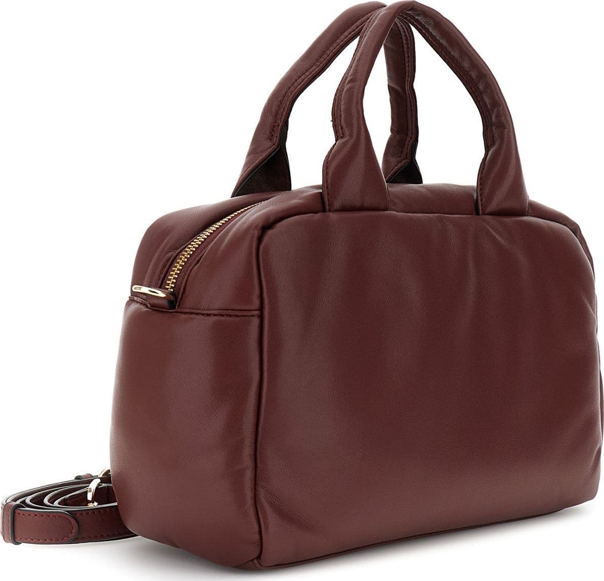 BAULETTO EFFETTO PUFFY CON LOGO IN METALLO, TRACOLLA REMOVIBILE - 2