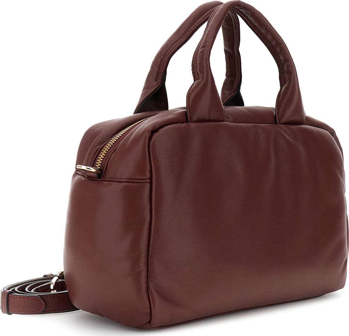 BAULETTO EFFETTO PUFFY CON LOGO IN METALLO, TRACOLLA REMOVIBILE - 2