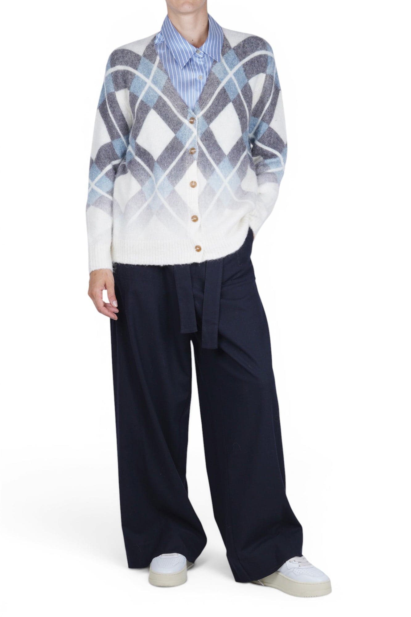 Semi-Couture Semi Couture - Cardigan - 480866 - Latte/Grigio - 2