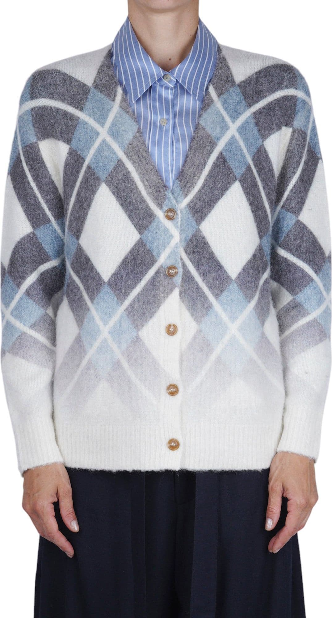 Semi-Couture Semi Couture - Cardigan - 480866 - Latte/Grigio - 3