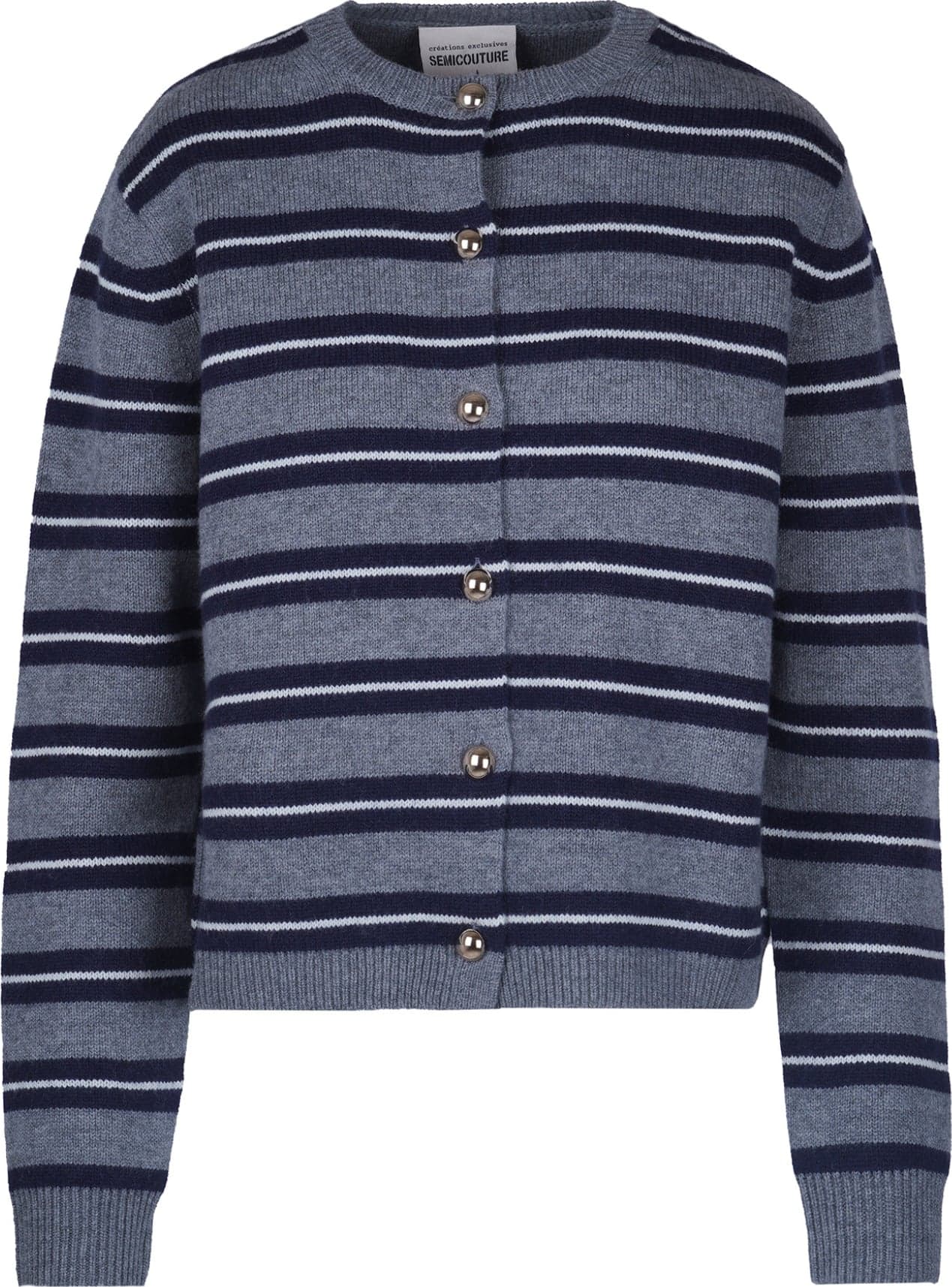 Semi-Couture Semi Couture - Cardigan - 480871 - Grigio/Blu