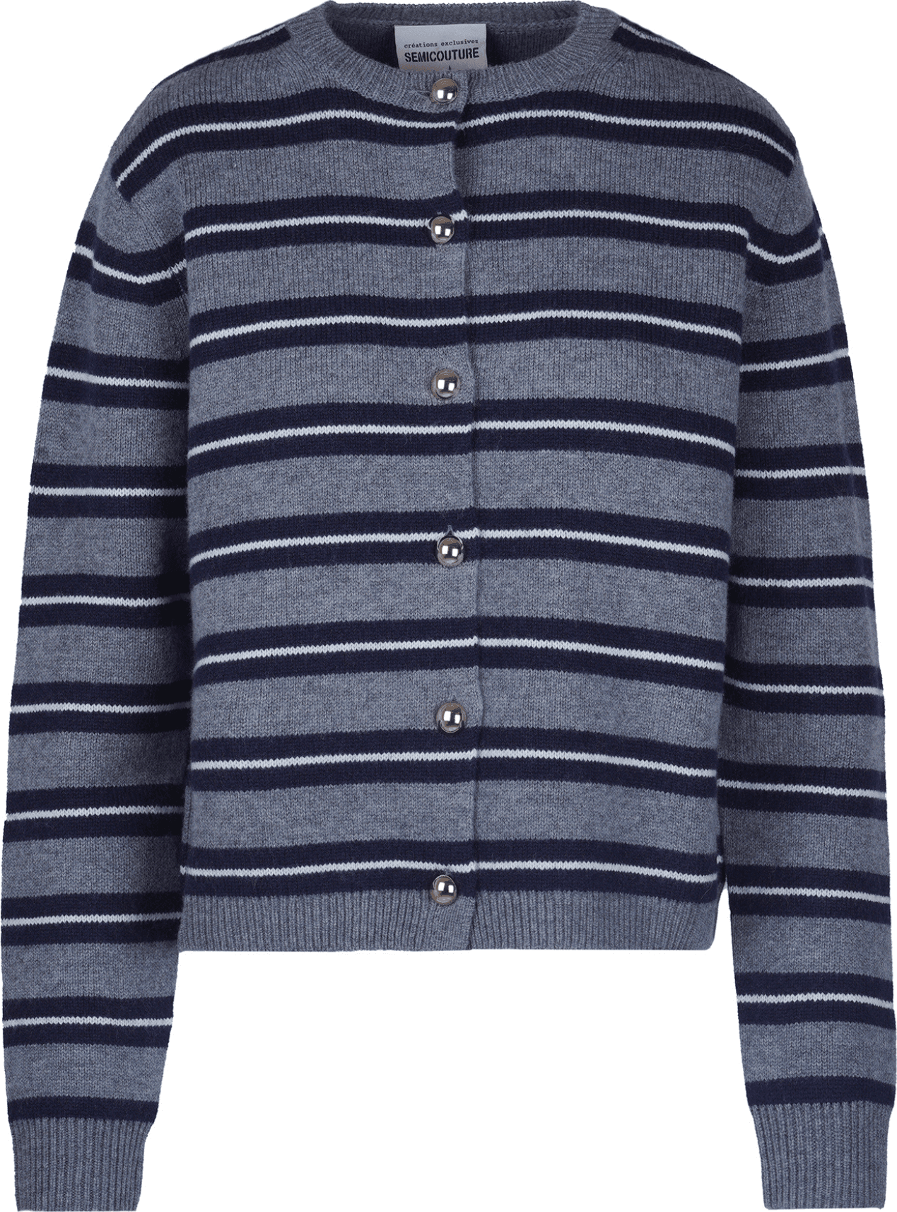 Semi-Couture Semi Couture - Cardigan - 480871 - Grigio/Blu - 7