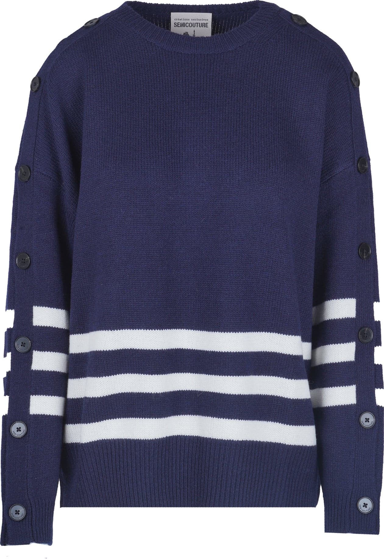 Semi-Couture Semi Couture - Maglia - 480872 - Blu/Burro - 7