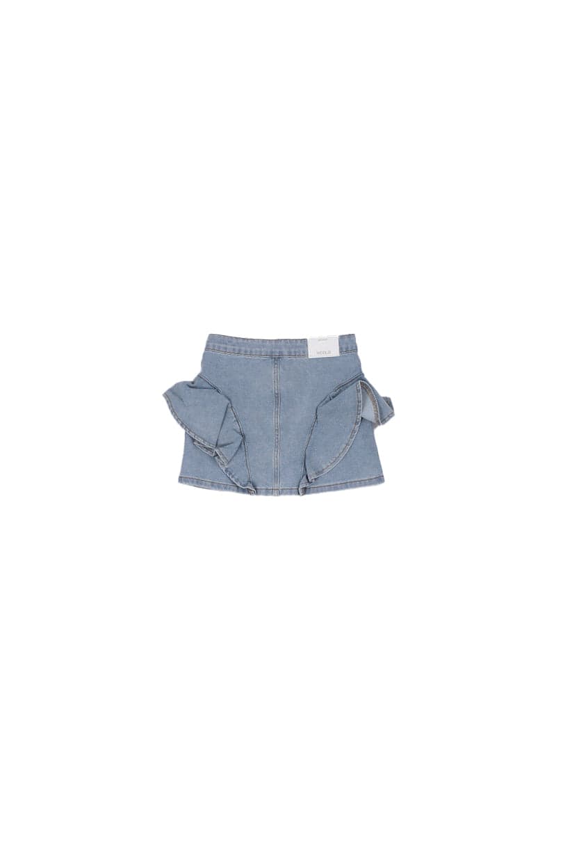 VICOLO vicolo bambina gonna 3146gd00443 light blue denim skirt light blu - 2
