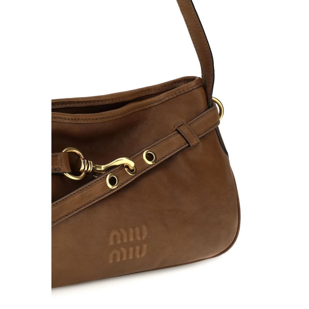 Miu Miu Brown Calf Leather Bos Taurus Shoulder Bag - 4