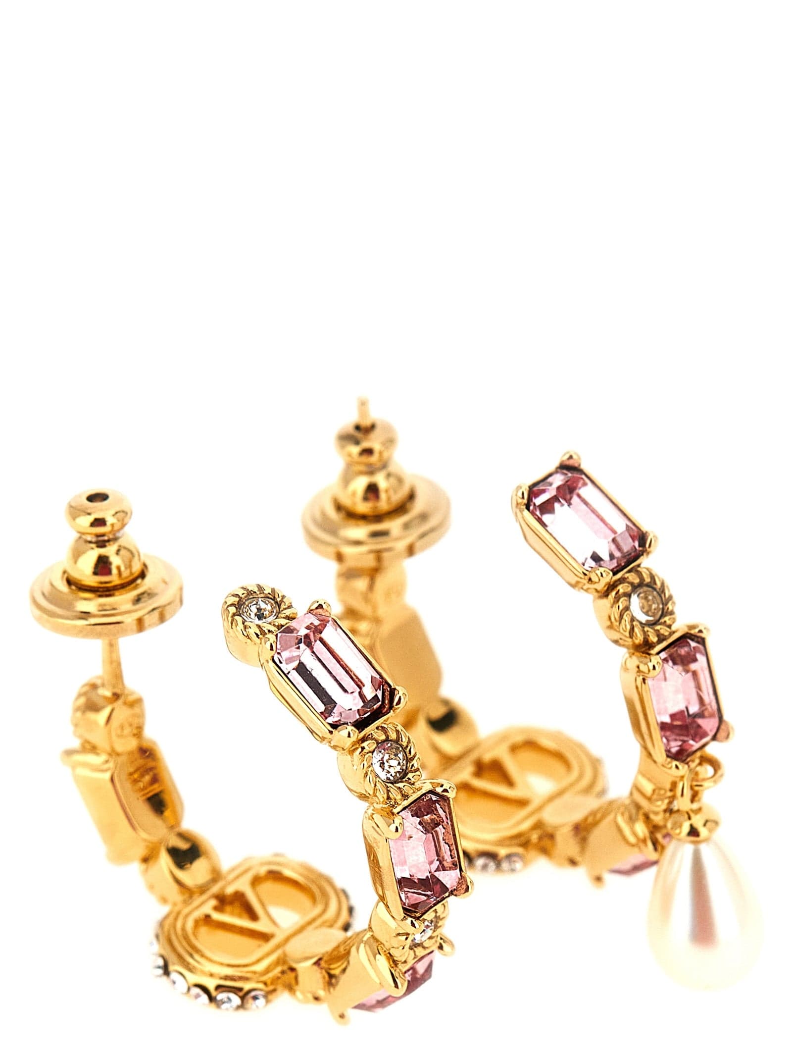 Valentino Garavani Gold Brass Earrings - 2