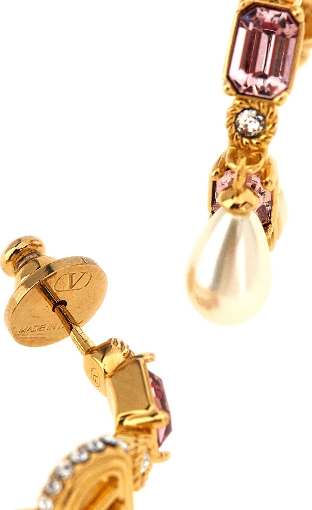 Valentino Garavani Gold Brass Earrings - 3