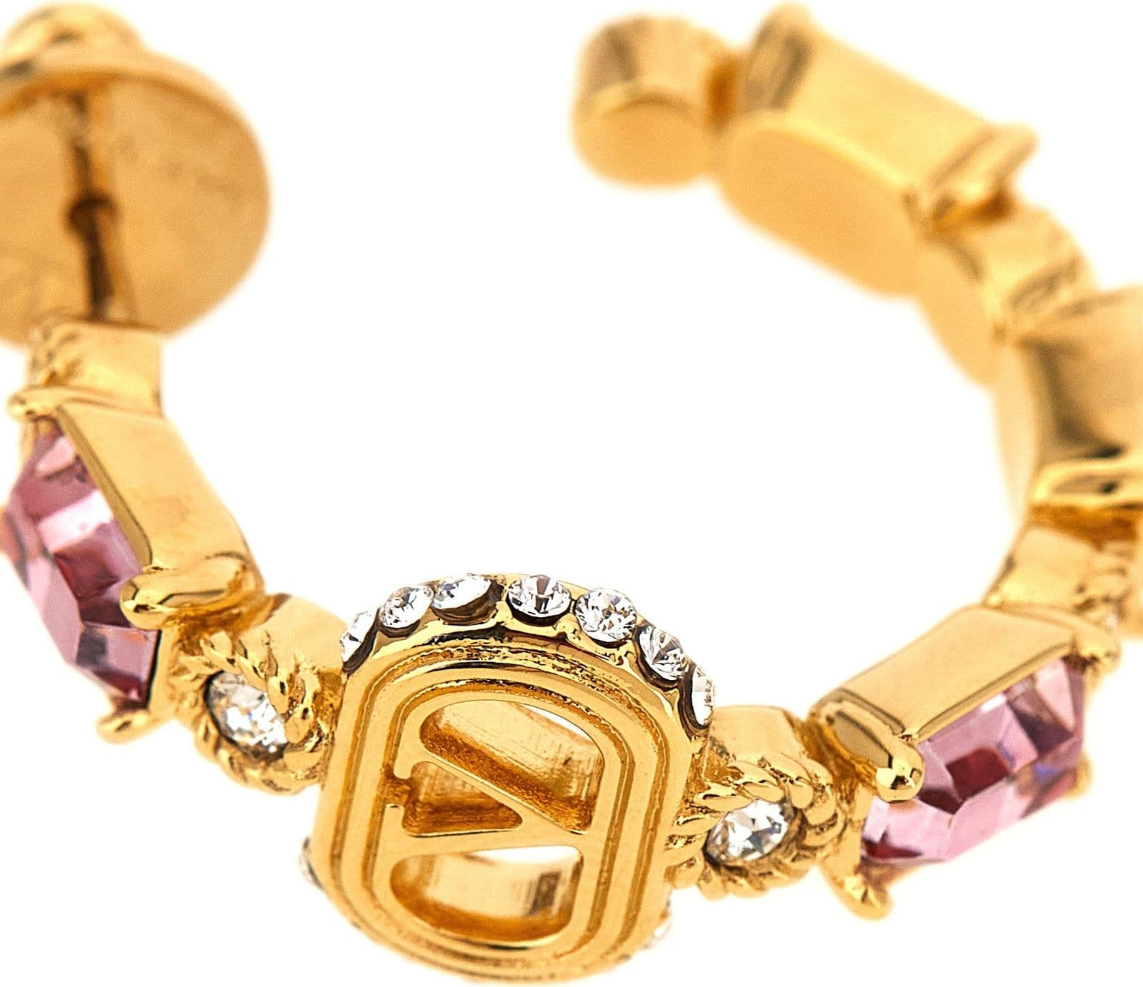 Valentino Garavani Gold Brass Earrings - 4