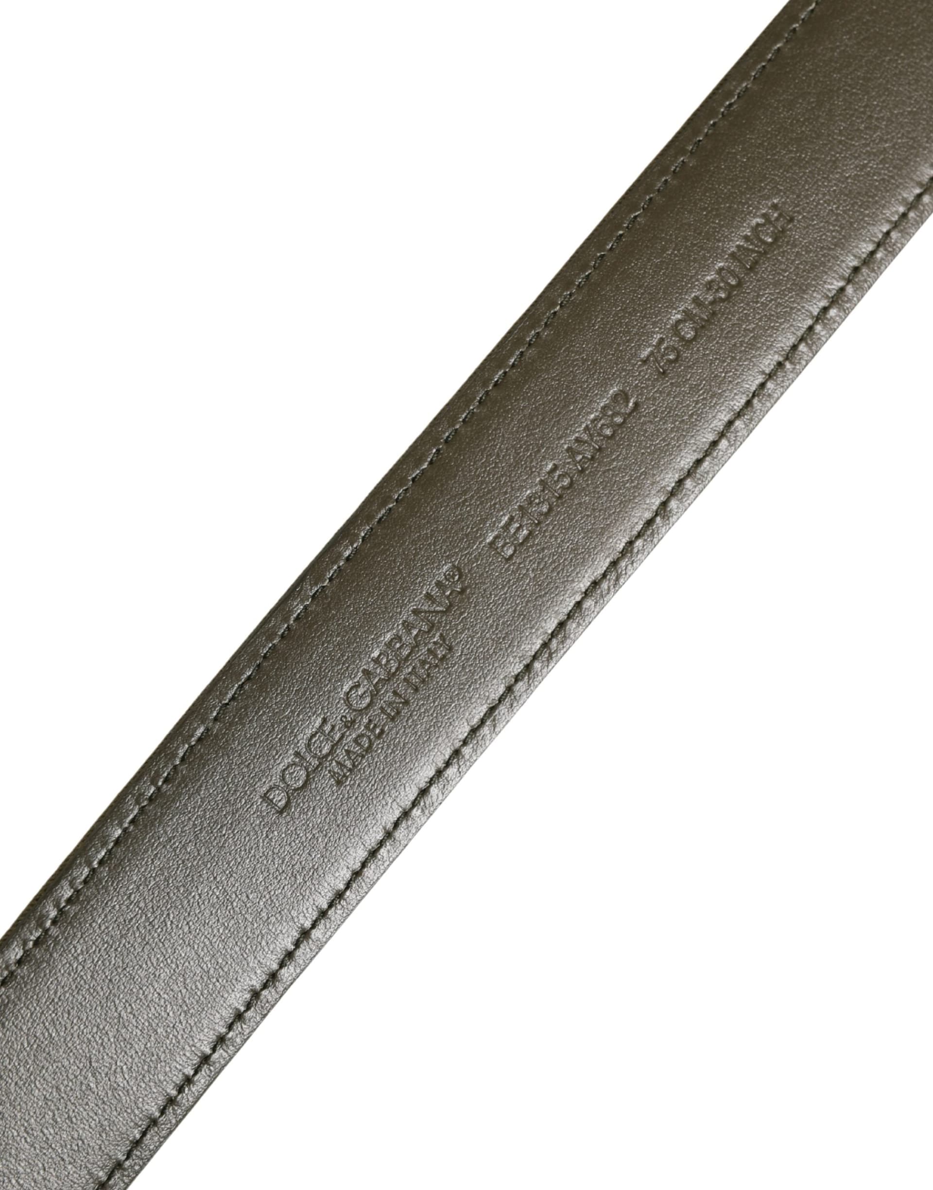 Dolce & Gabbana Green Camouflage Devotion Metal Buckle Belt - 6
