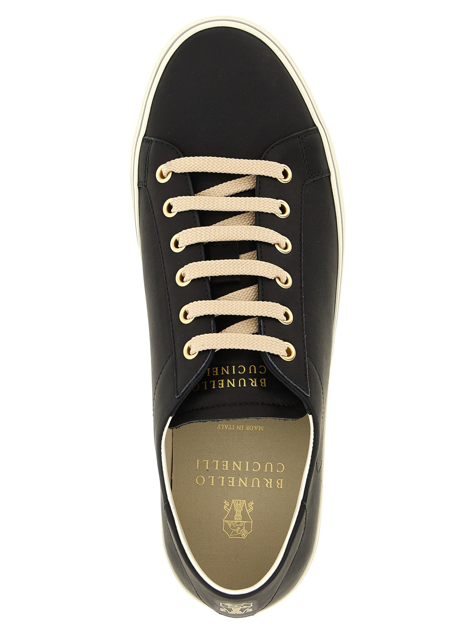 Brunello Cucinelli Black Calfskin Low Top Sneakers - 4
