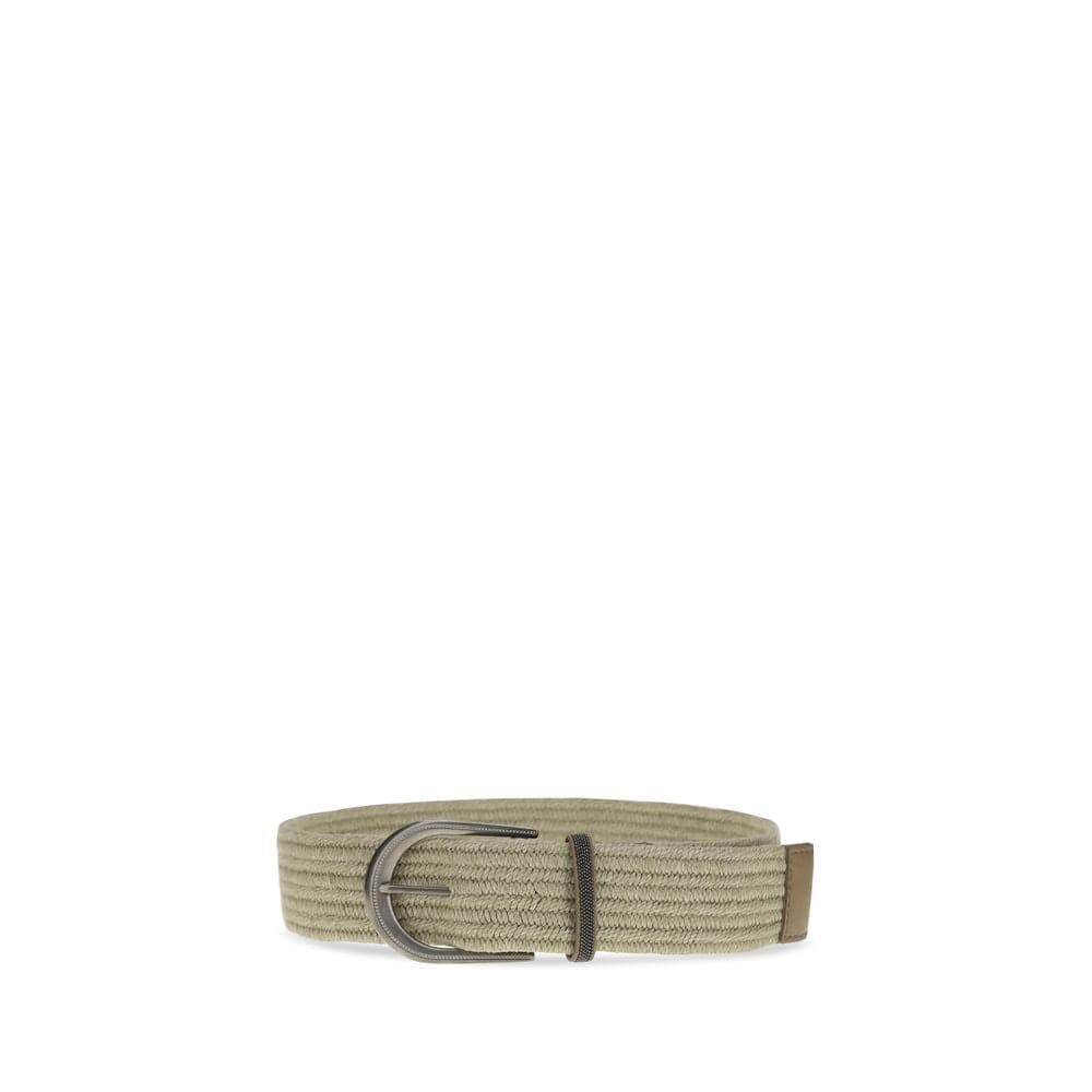 Brunello Cucinelli Beige Linen Regular Belt - 2