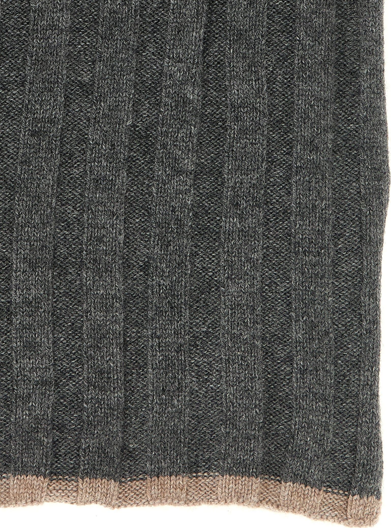 Brunello Cucinelli Gray Cashmere Scarf - 2