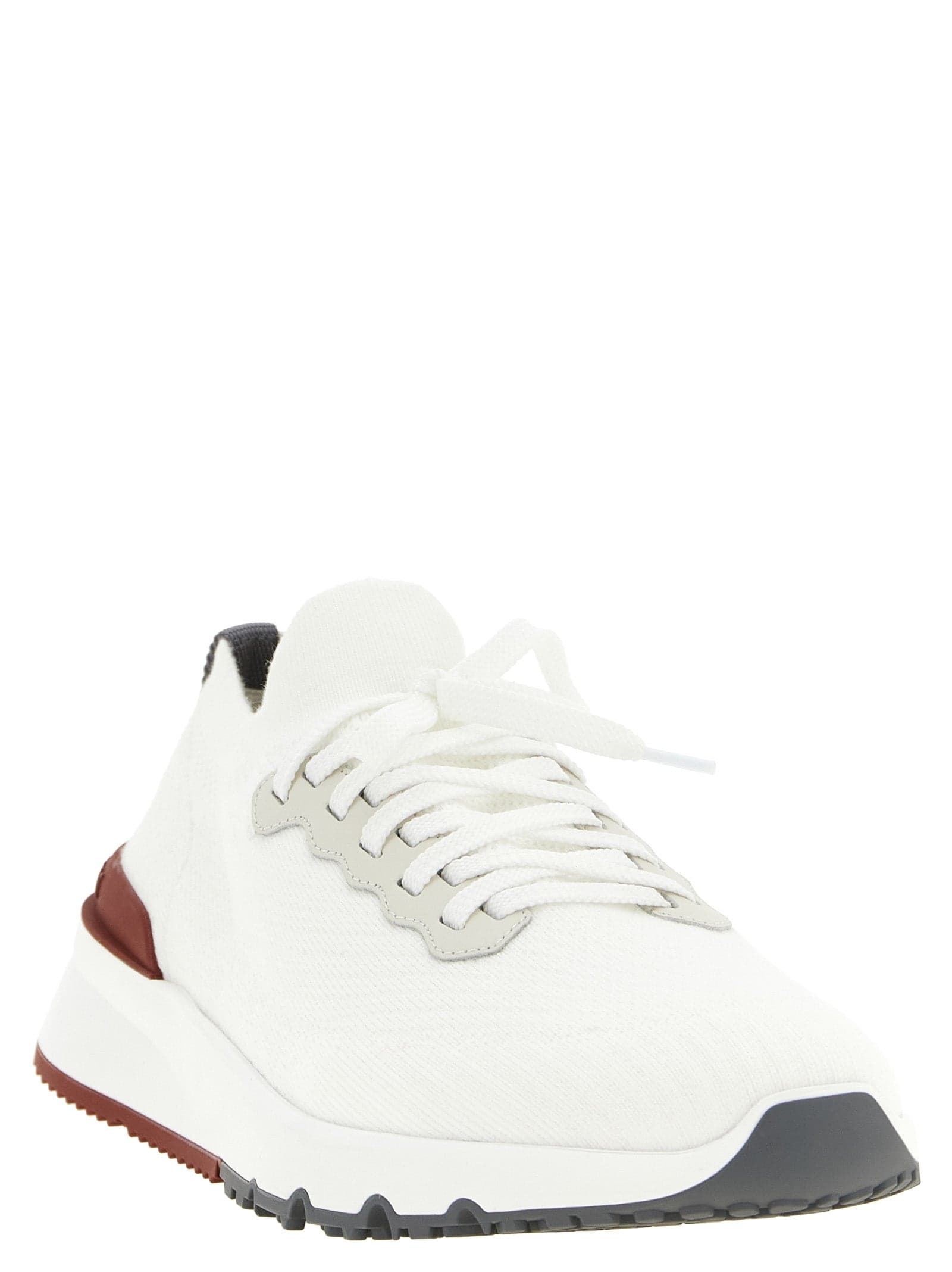 Brunello Cucinelli White Polyethylene Athletic Sneakers - 2