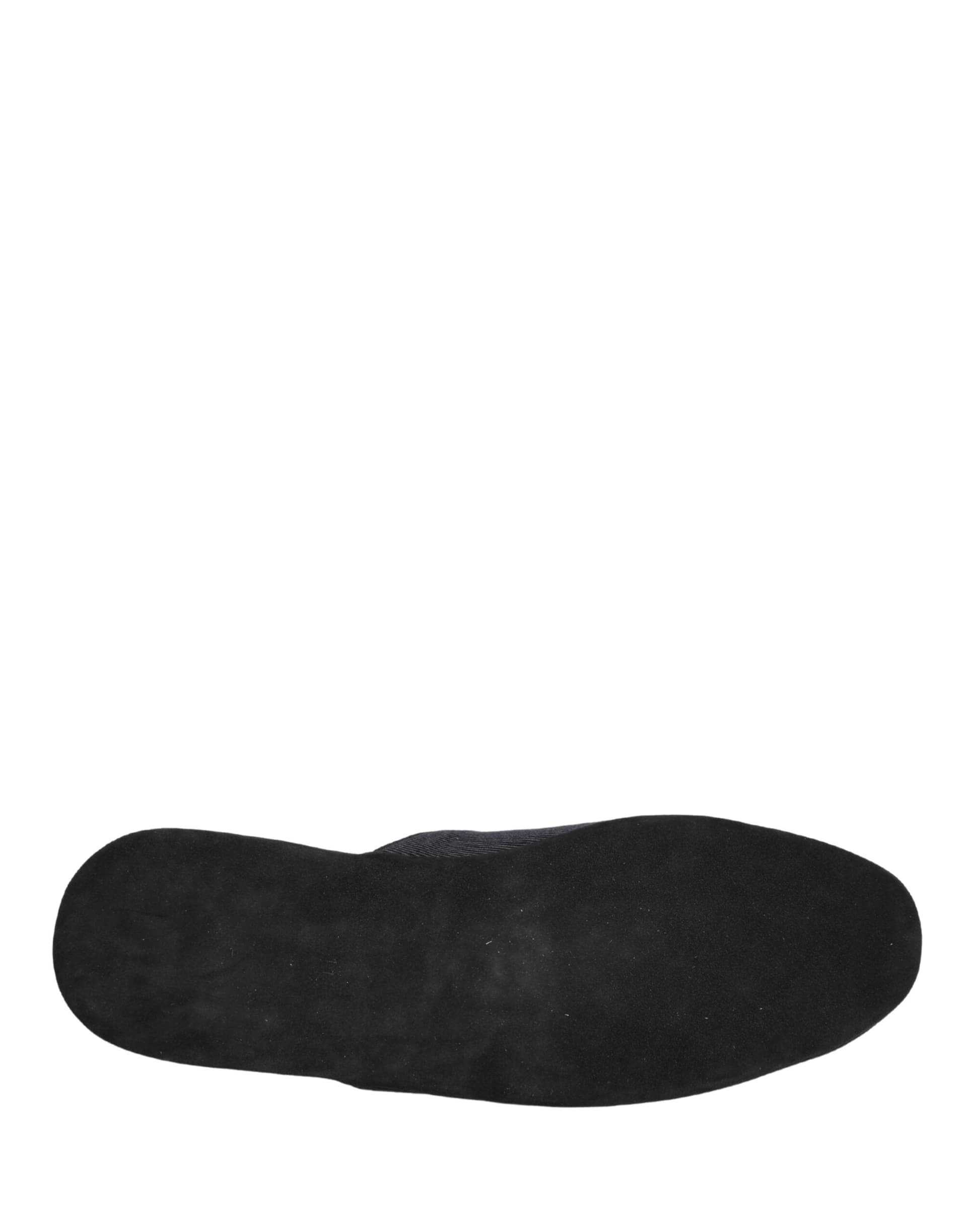 Dolce & Gabbana Dark Navy Wool Cotton Red Chevron Slippers Shoes - 8