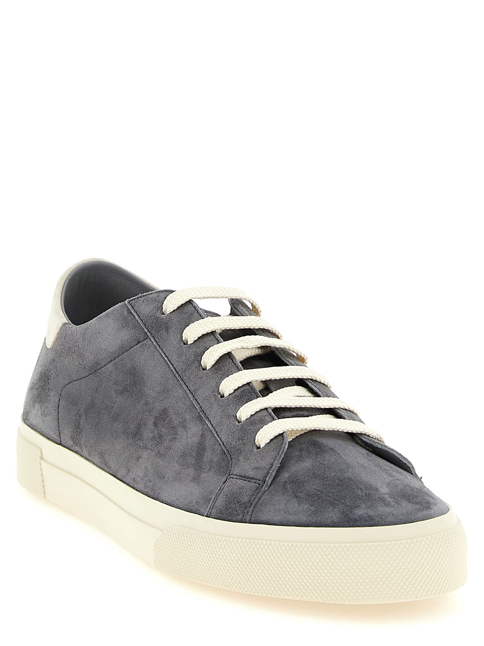Brunello Cucinelli Gray Calfskin Sneakers - 2