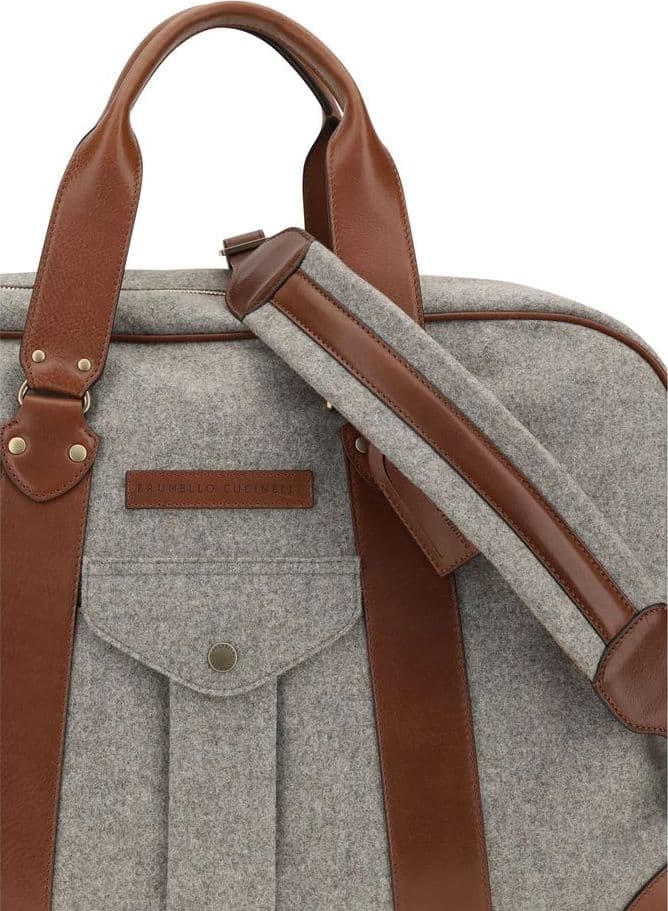 Brunello Cucinelli Beige Wool Oves Aries Luggage And Travel - 4