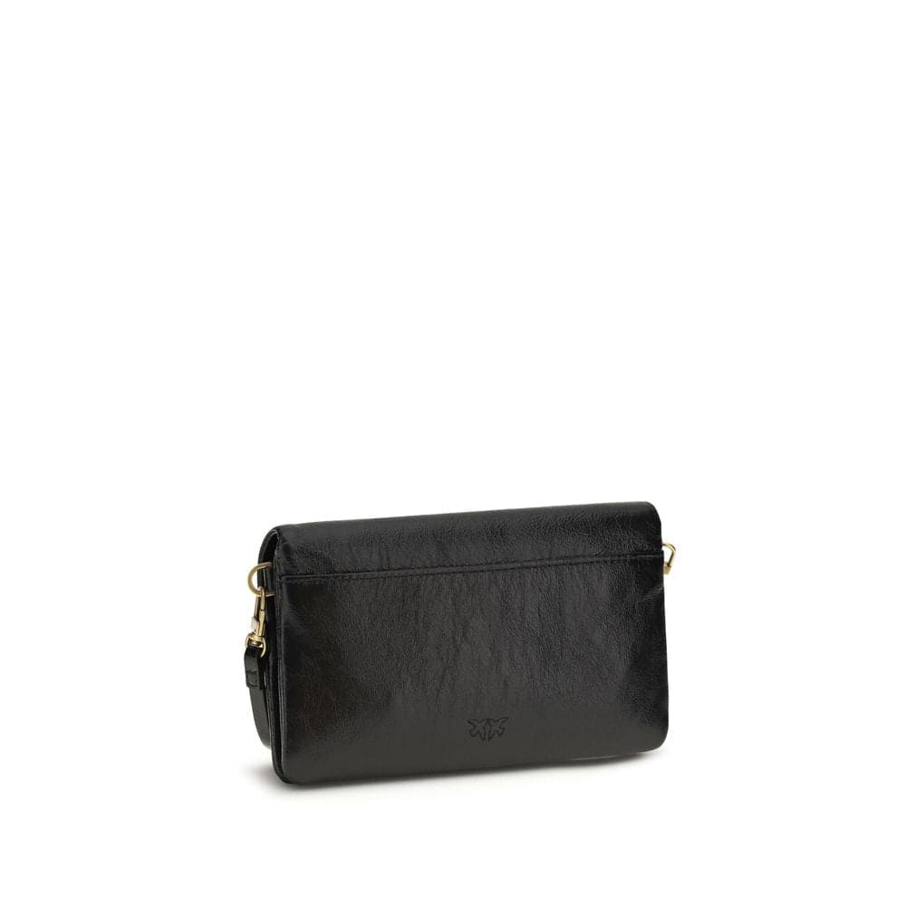 PINKO Black Goatskin Shoulder Bag - 3