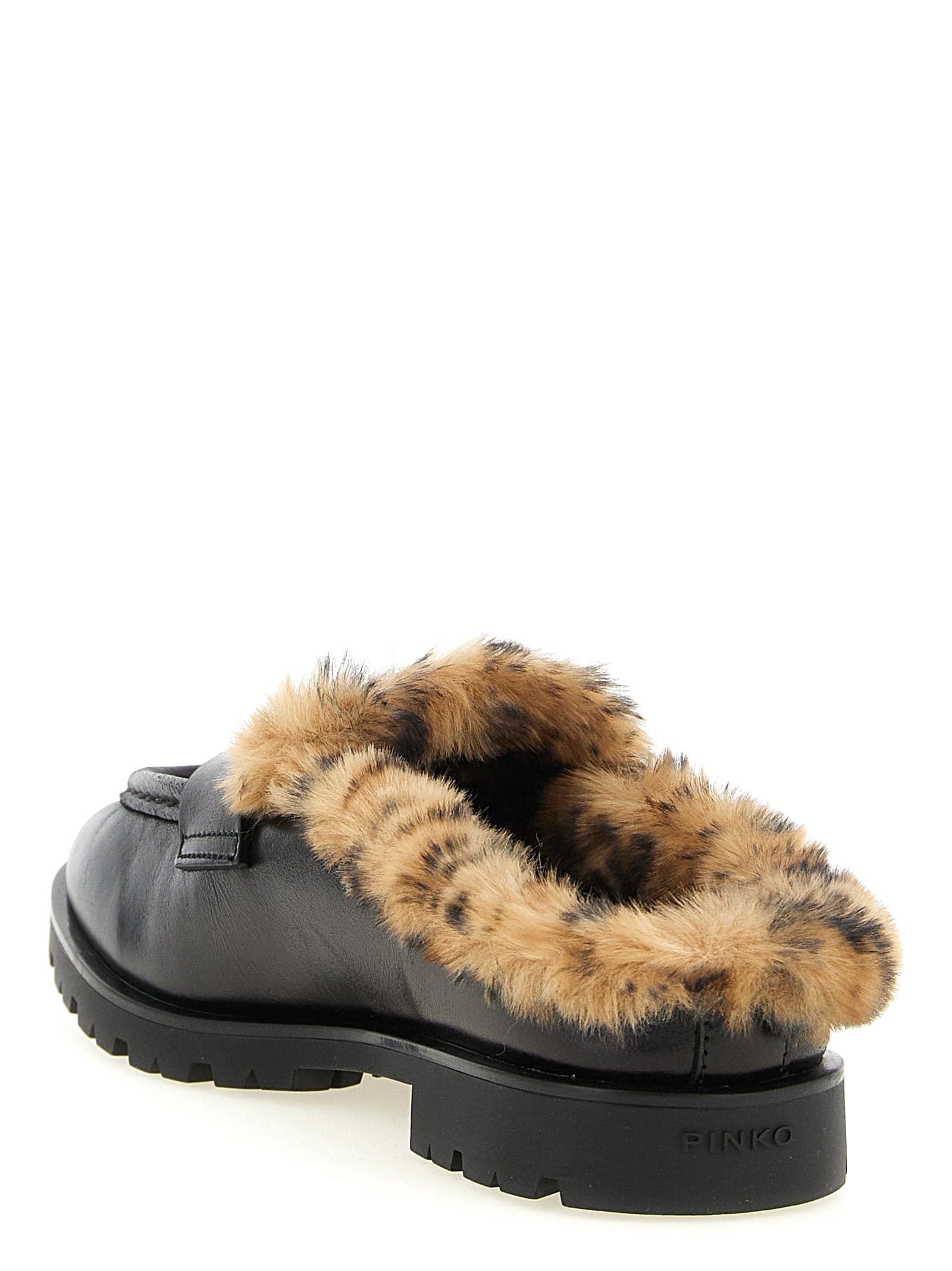PINKO Black Cowhide Mules - 3