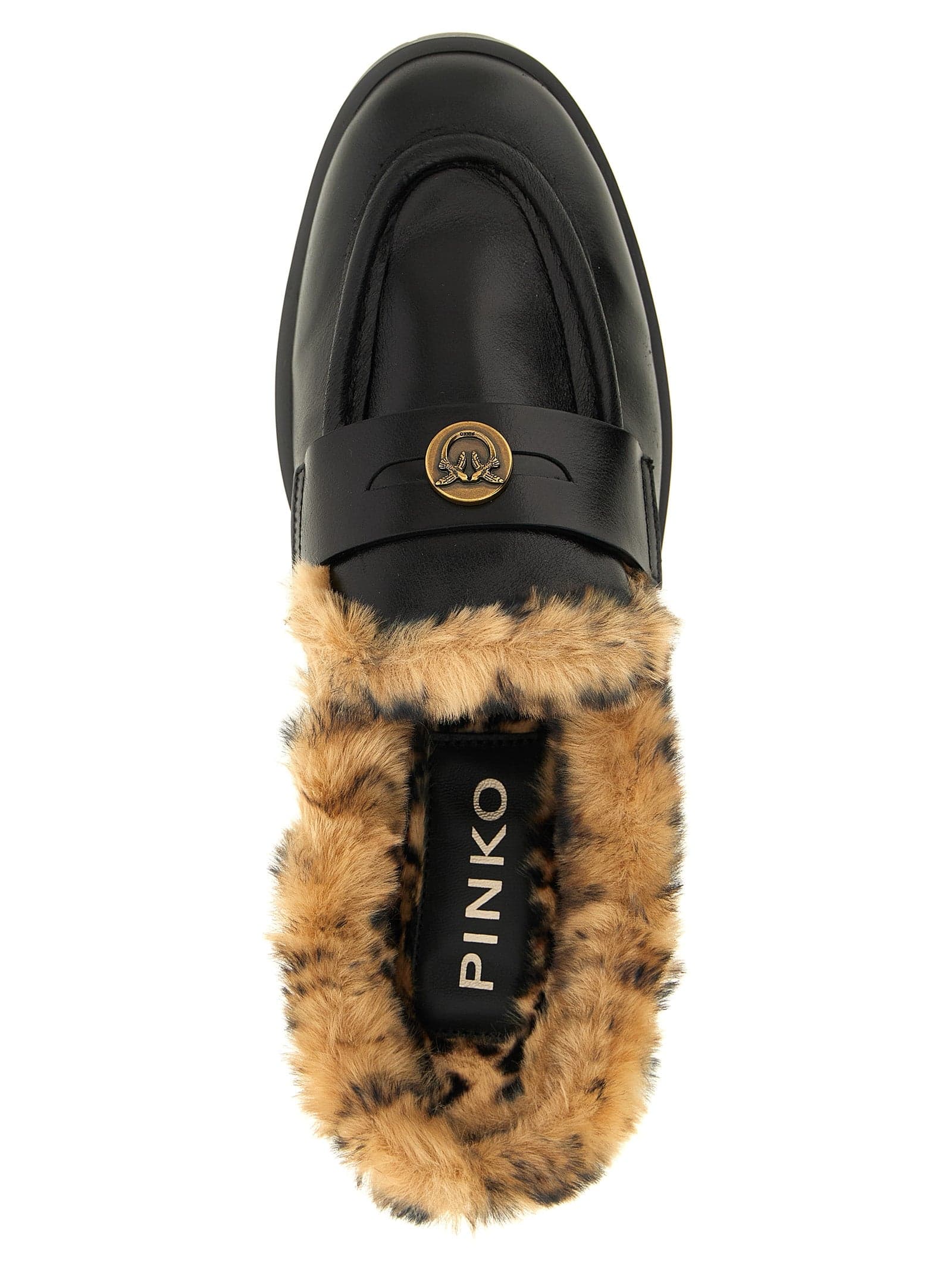 PINKO Black Cowhide Mules - 4