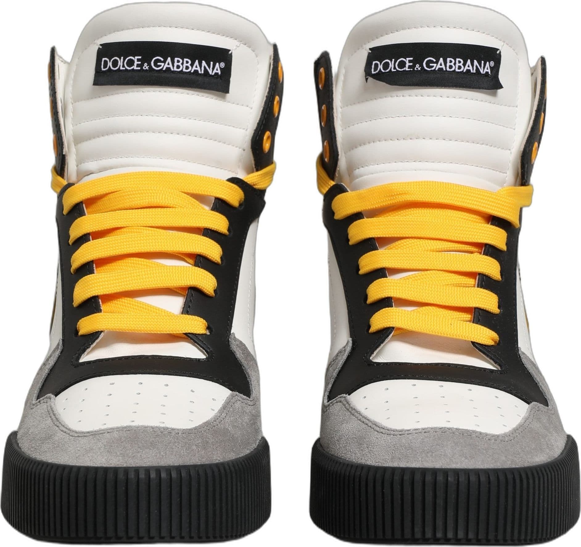 Dolce & Gabbana Multicolor Leather High Top Sneakers Shoes - 2