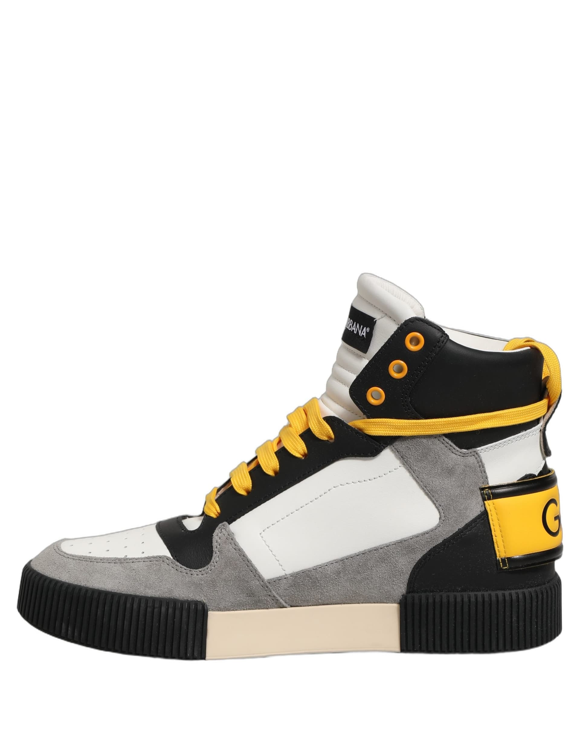 Dolce & Gabbana Multicolor Leather High Top Sneakers Shoes - 6