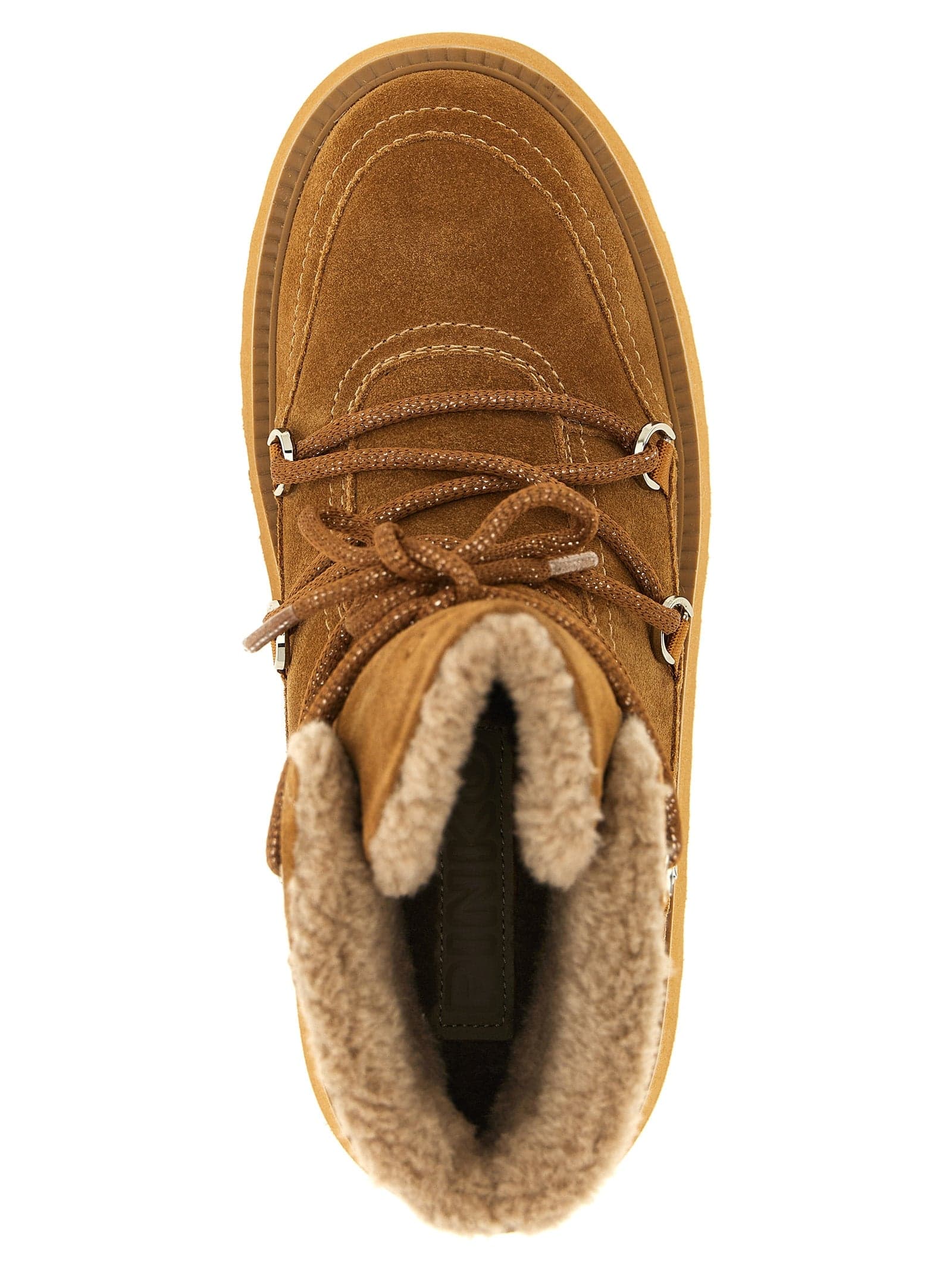 PINKO Brown Cowhide Flat Boots - 4