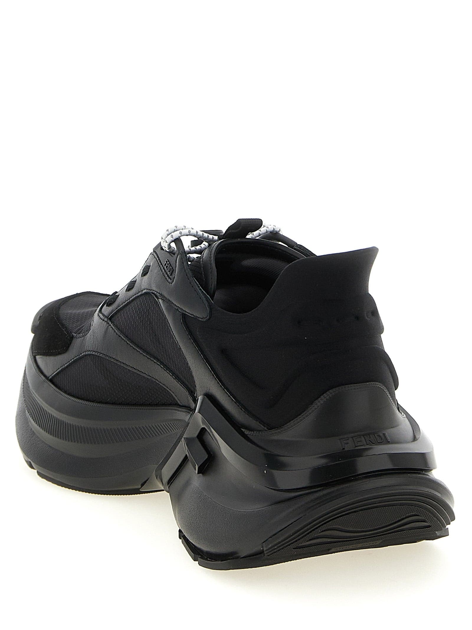 Fendi Black Calfskin Athletic Sneakers - 3