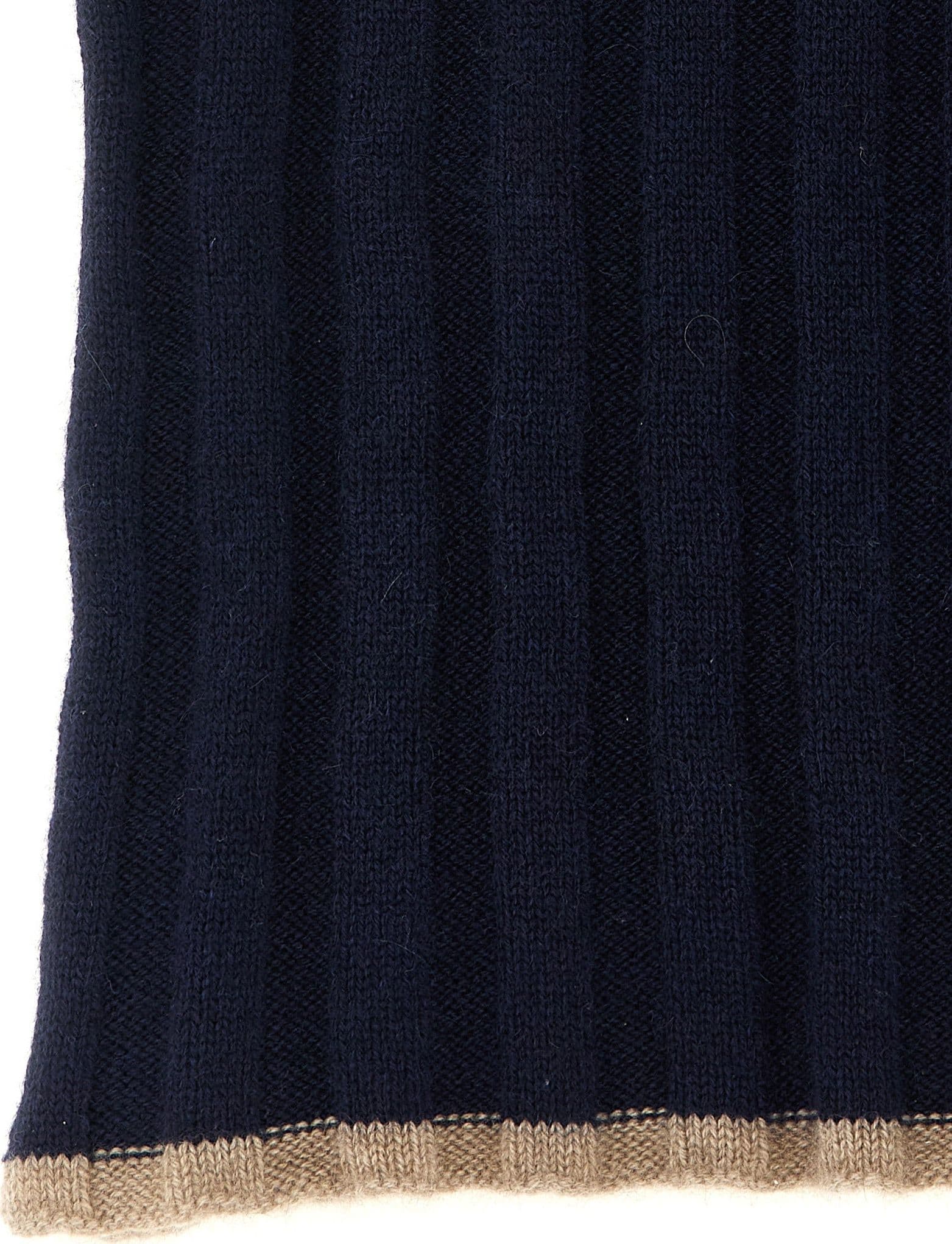 Brunello Cucinelli Blue Cashmere Scarf - 2