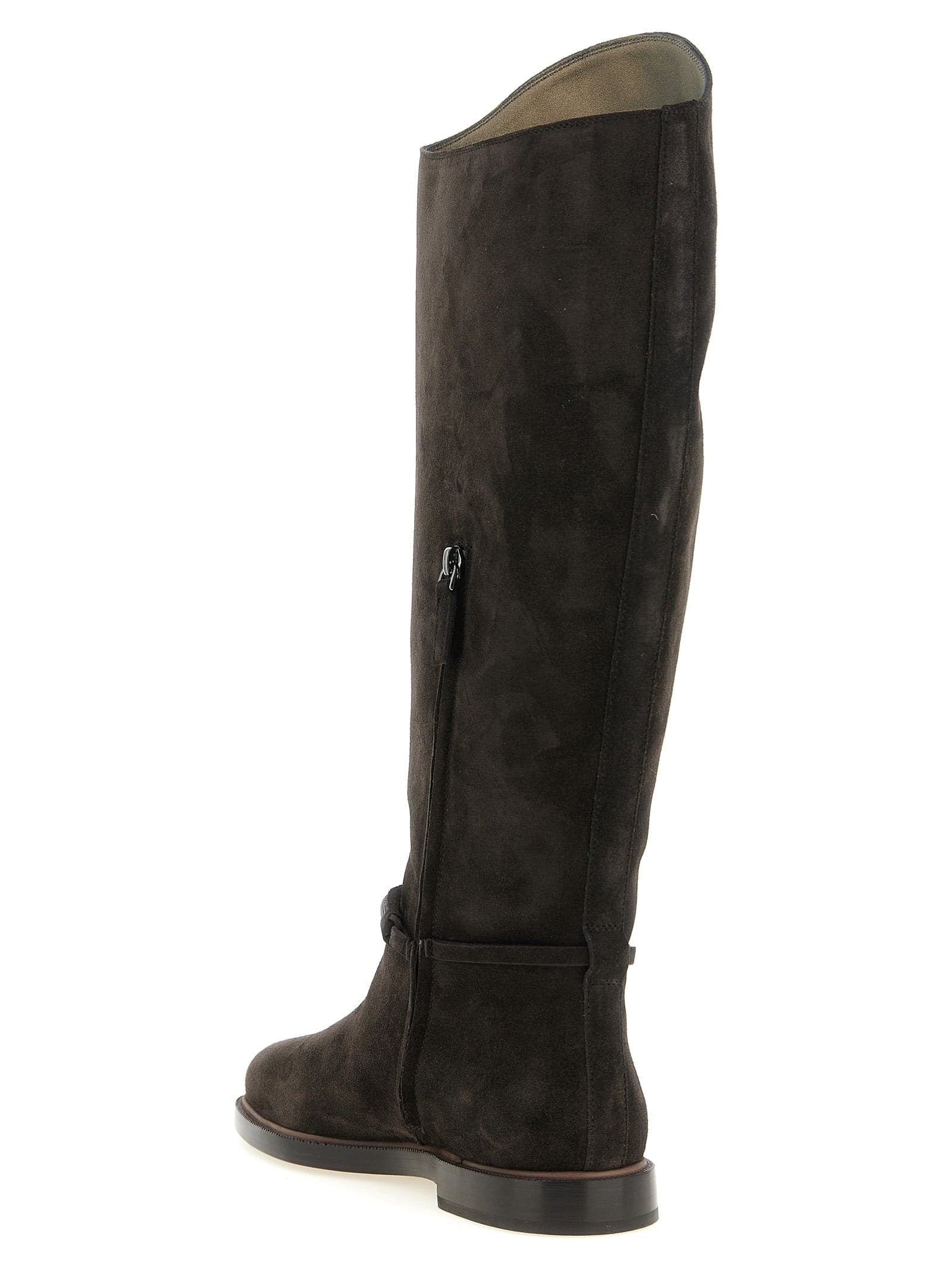 Brunello Cucinelli Black Calfskin Over The Knee - 3