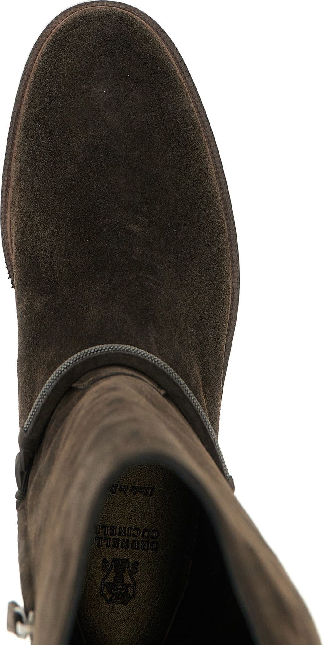 Brunello Cucinelli Black Calfskin Over The Knee - 4