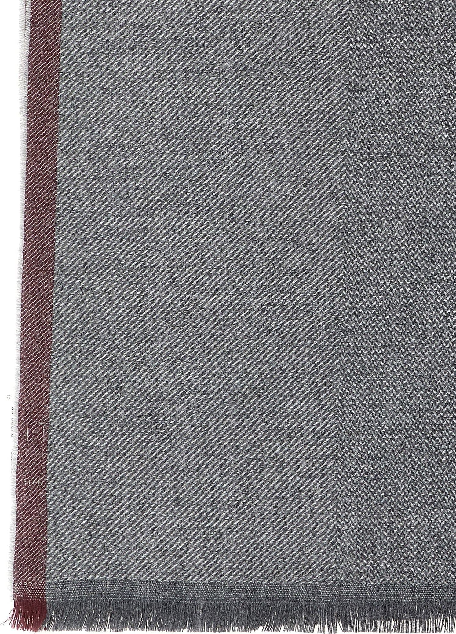 Brunello Cucinelli Gray Wool Scarf - 3
