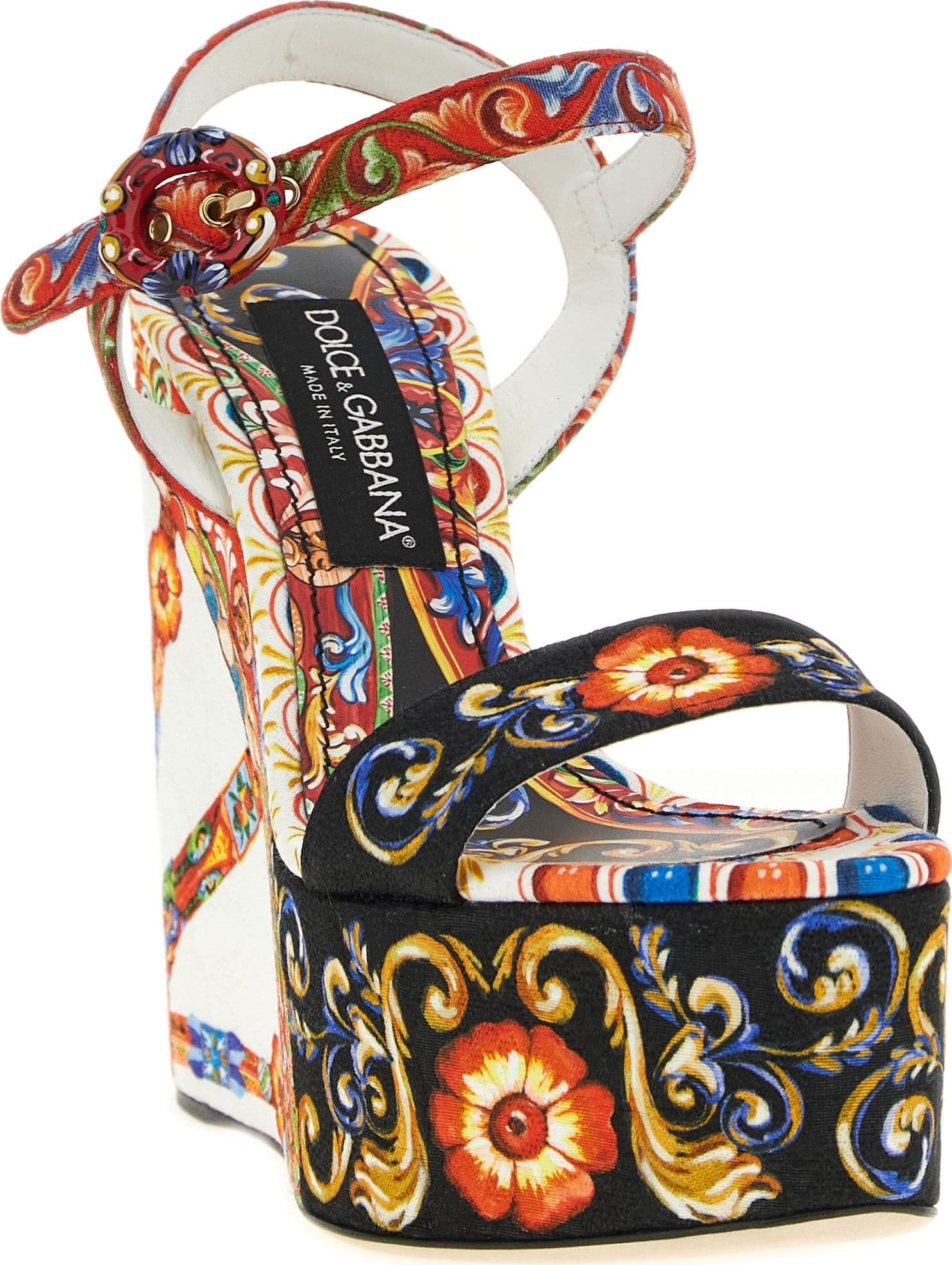 Dolce & Gabbana Multicolor Viscose Wedge Sandals - 2