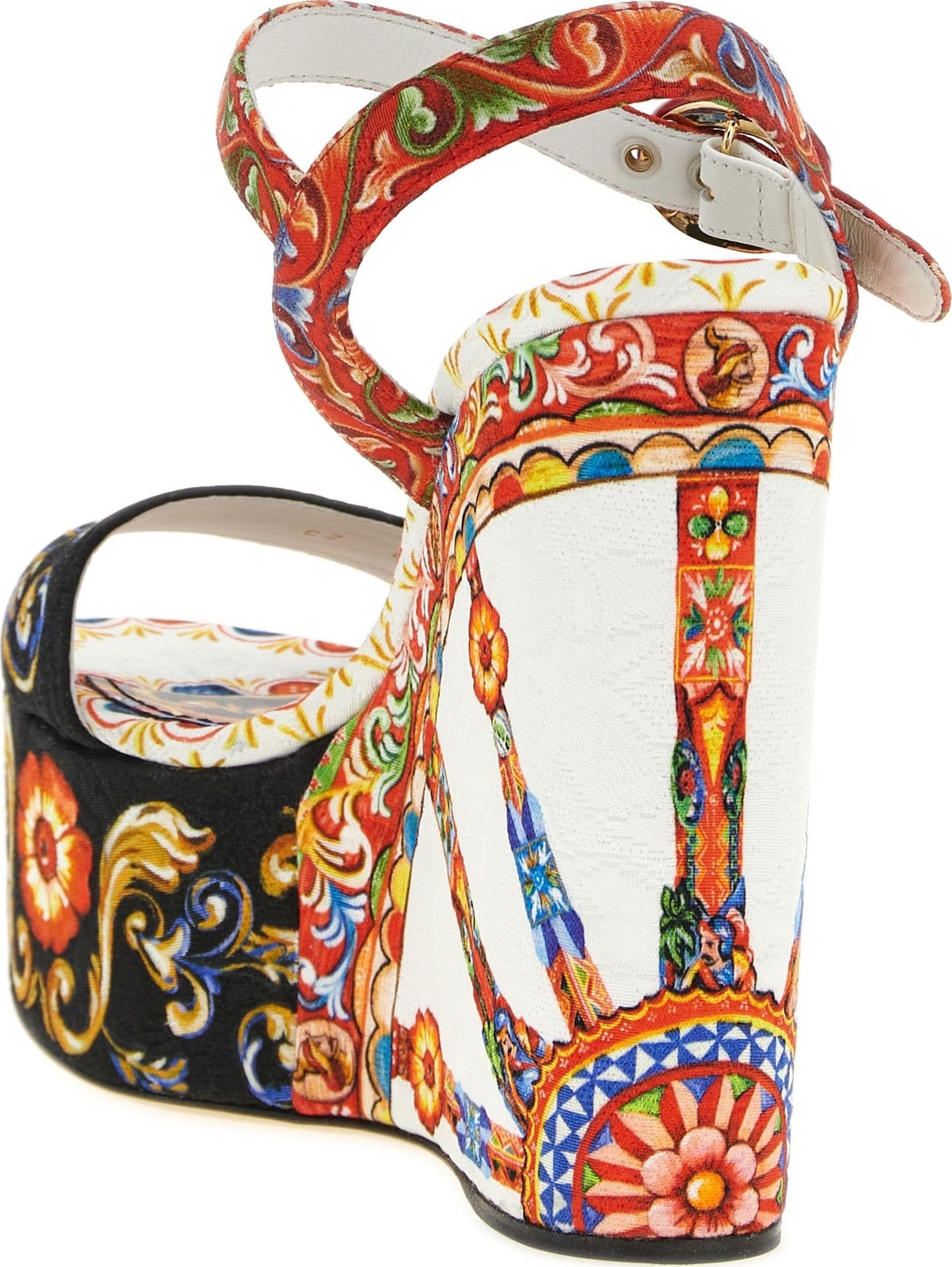 Dolce & Gabbana Multicolor Viscose Wedge Sandals - 3