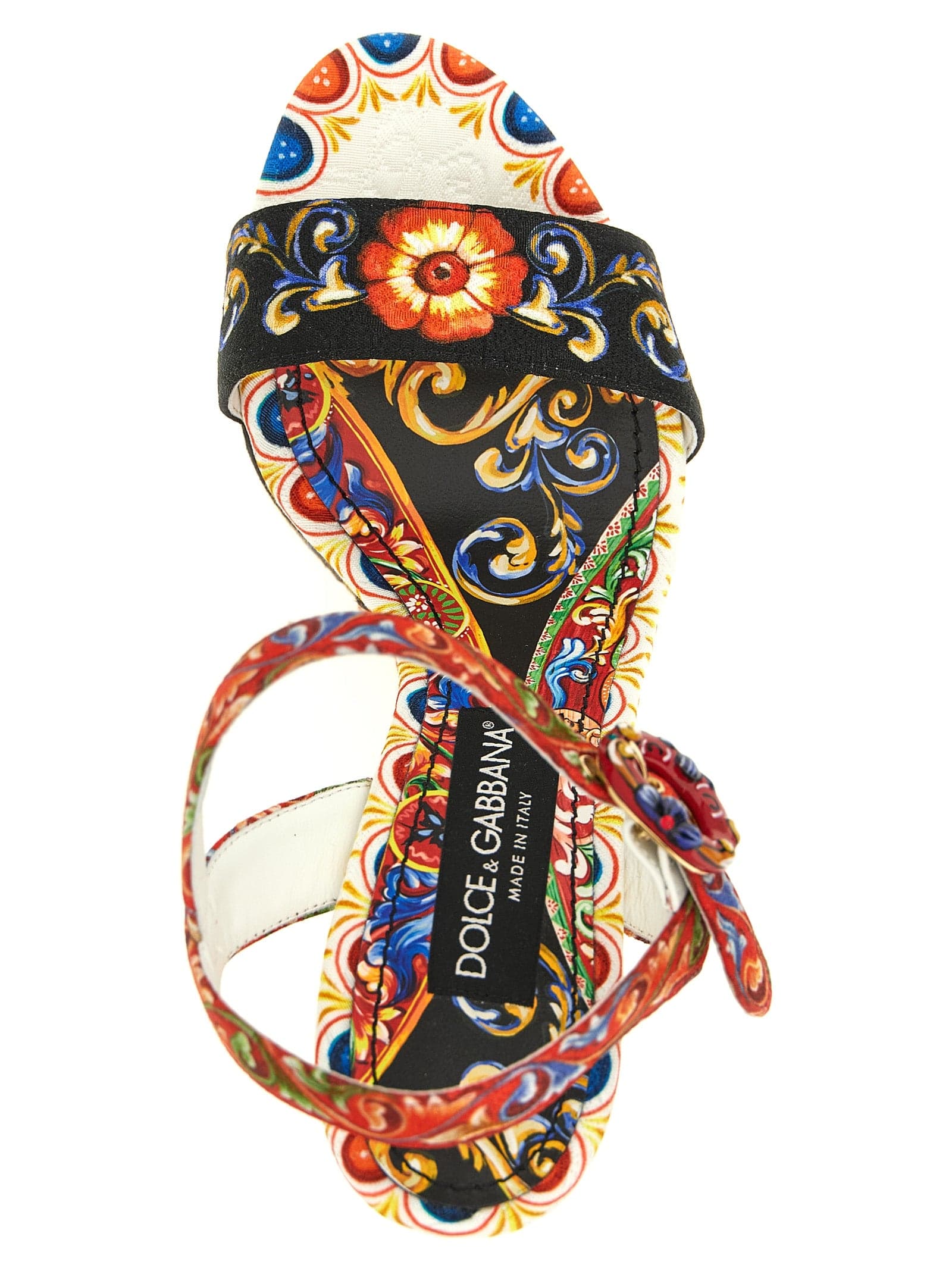 Dolce & Gabbana Multicolor Viscose Wedge Sandals - 4