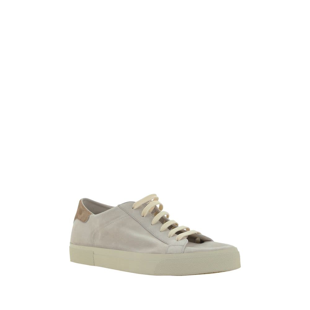 Brunello Cucinelli Cream White Leather Sneakers - 2