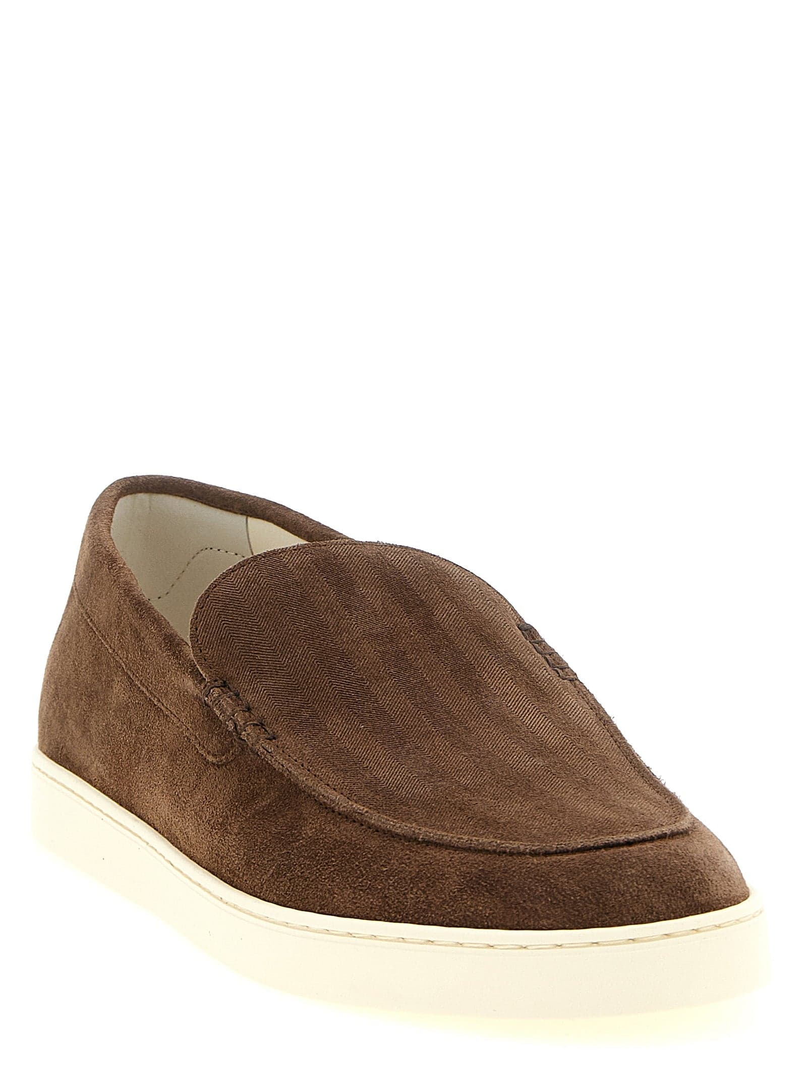 Brunello Cucinelli Brown Calfskin Slip-On Loafers - 2
