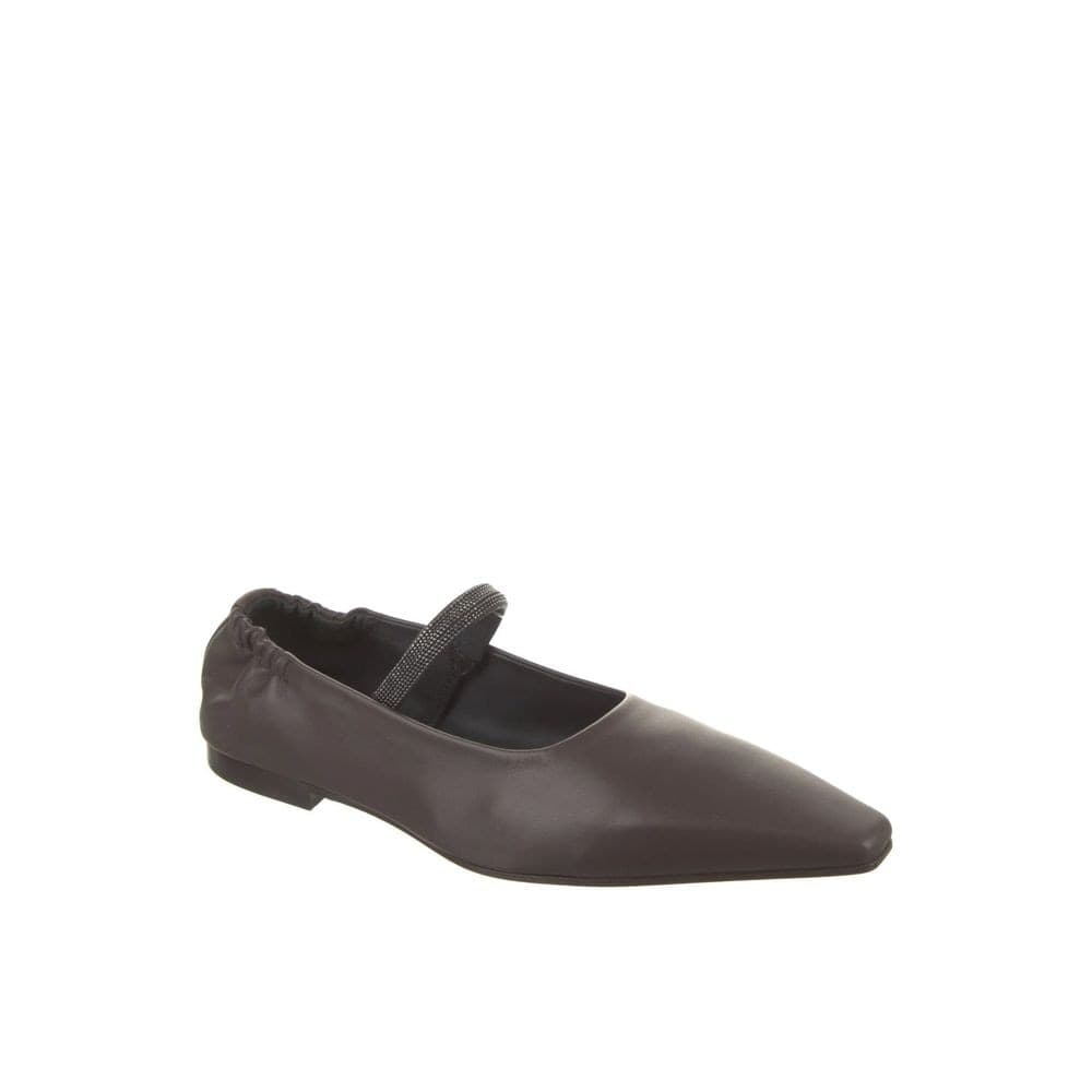Brunello Cucinelli Brown Leather Ballet Flats - 2
