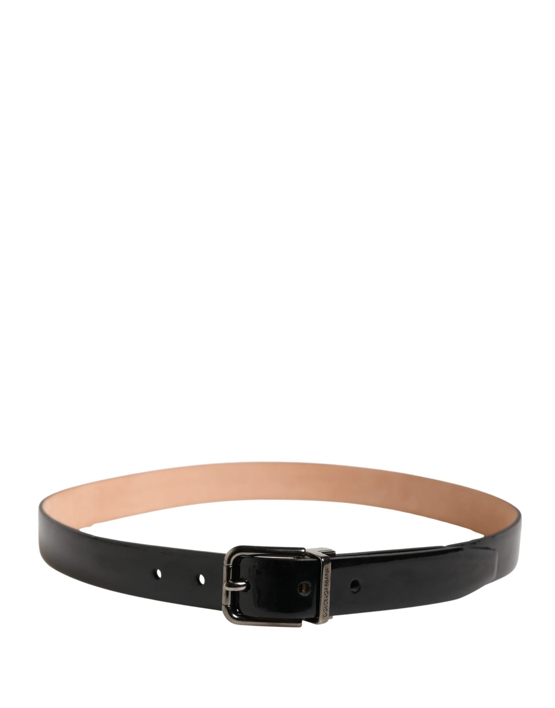 Dolce & Gabbana Men Black Classic Leather Metal Buckle Belt - 3