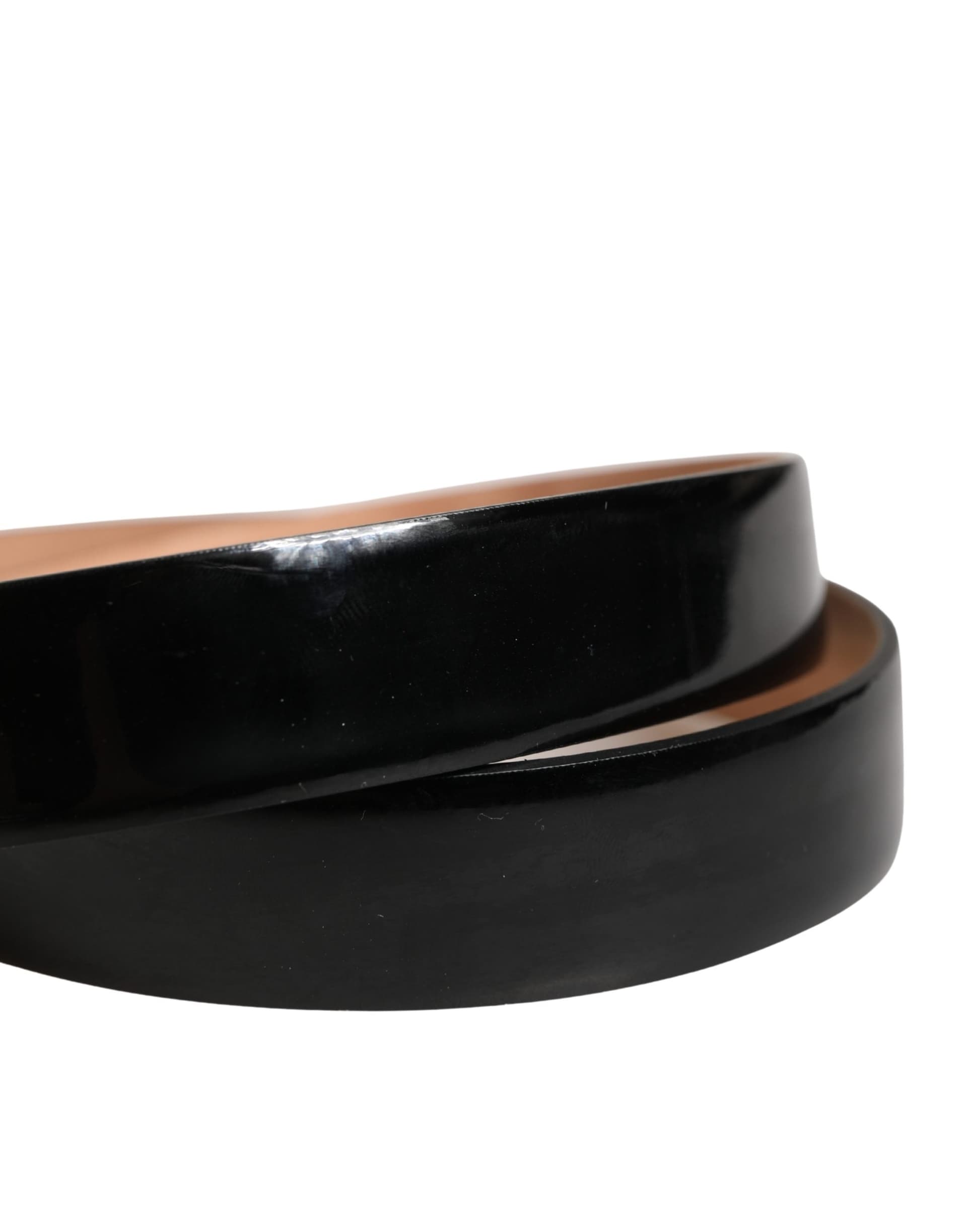 Dolce & Gabbana Men Black Classic Leather Metal Buckle Belt - 5