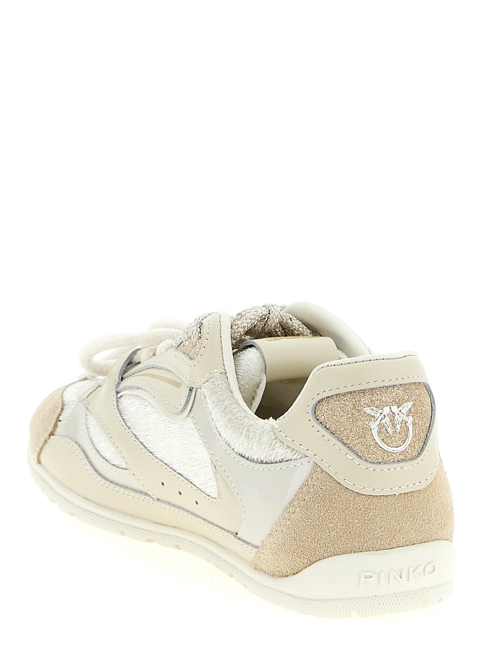 PINKO White Leather Low Top Sneakers - 3