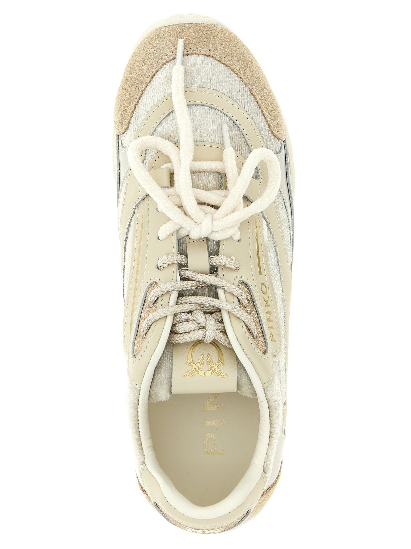 PINKO White Leather Low Top Sneakers - 4