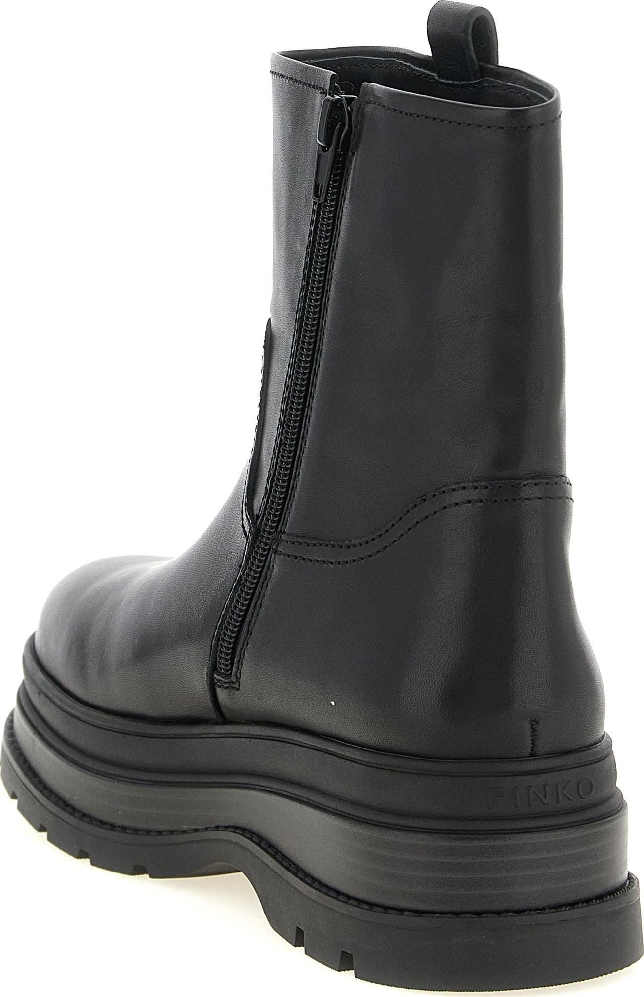 PINKO Black Cowhide Ankle Boots - 3