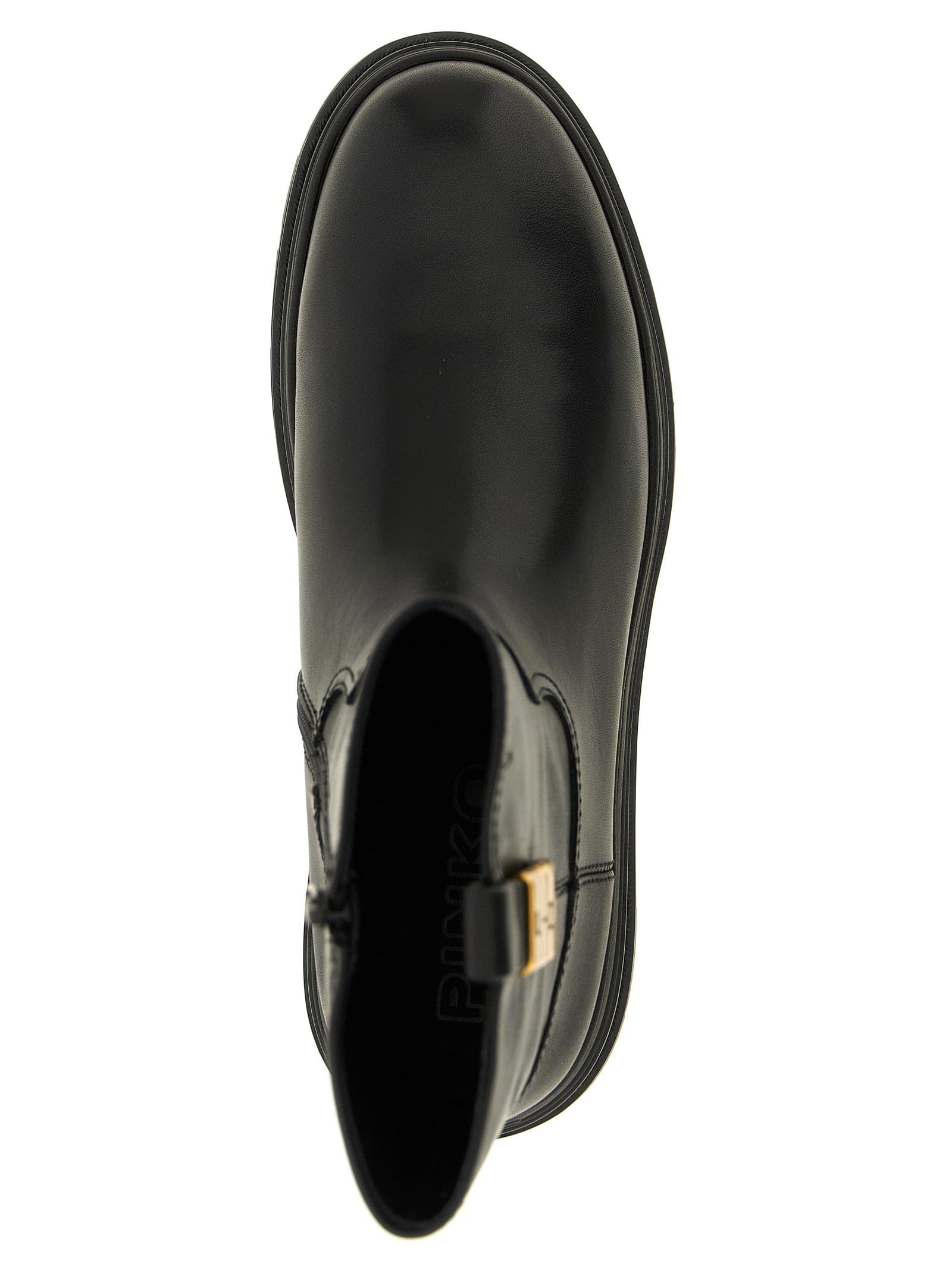 PINKO Black Cowhide Ankle Boots - 4