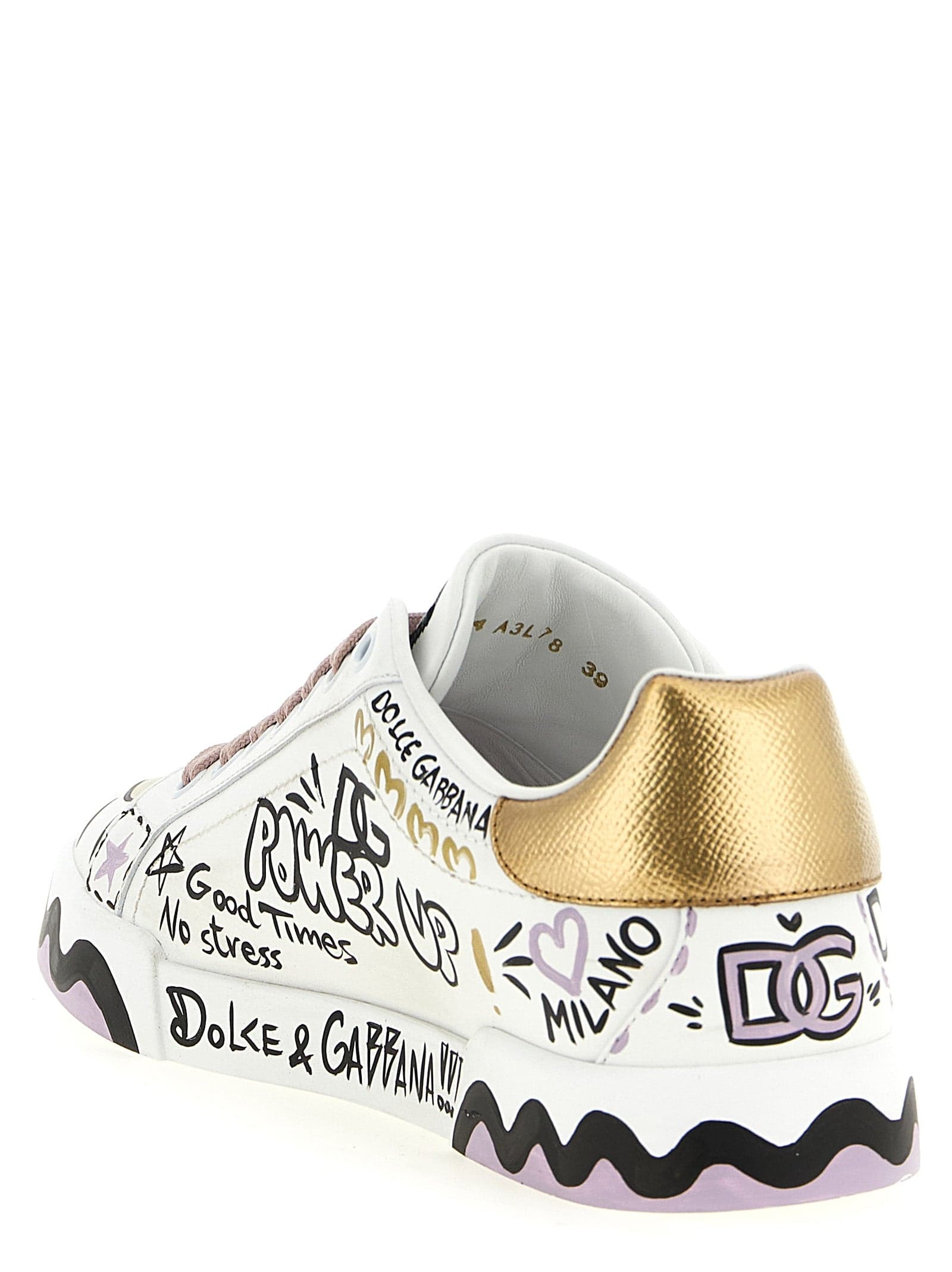 Dolce & Gabbana Multicolor Calfskin Low Top Sneakers - 3