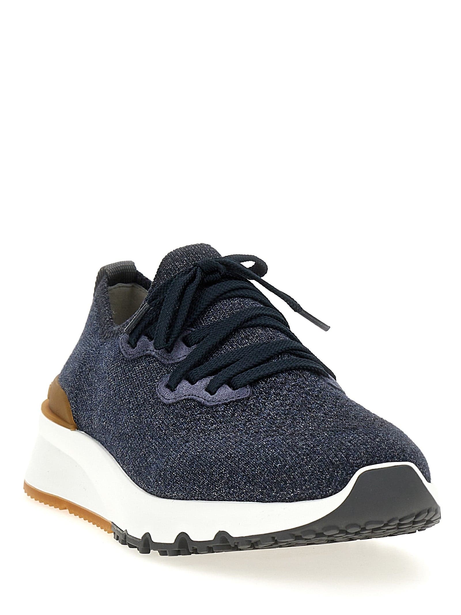 Brunello Cucinelli Blue Cotton Athletic Sneakers - 2